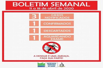 Foto - BOLETINS INFORMATIVOS DENGUE